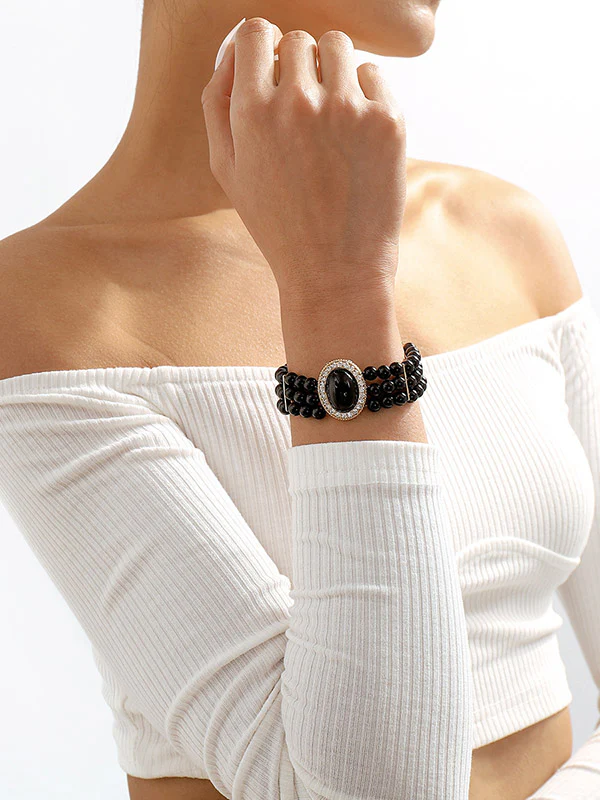 Adjustable Chains Geometric Rhine Stones Bracelet Accessories - Image 3