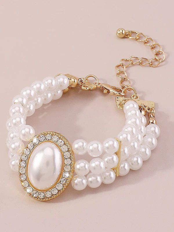 Adjustable Chains Geometric Rhine Stones Bracelet Accessories - Image 5