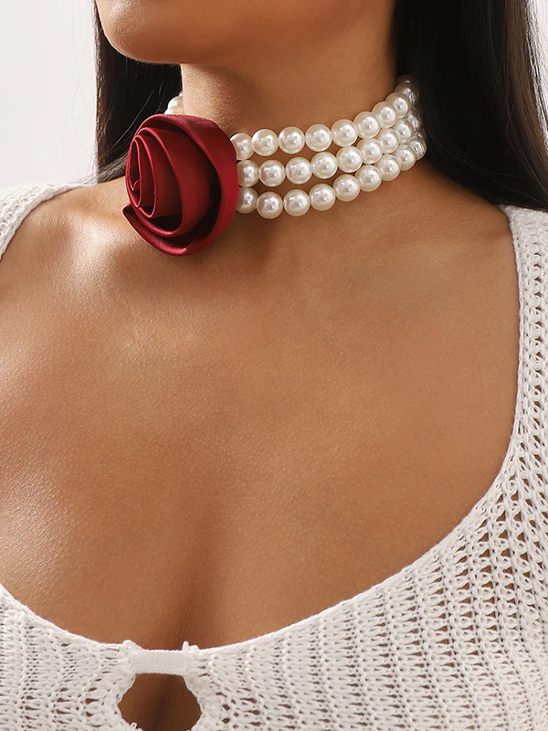 Adjustable Chains Three-Dimensional Flower Necklaces Accessories - Image 2