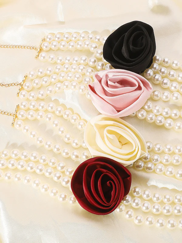 Adjustable Chains Three-Dimensional Flower Necklaces Accessories - Image 3