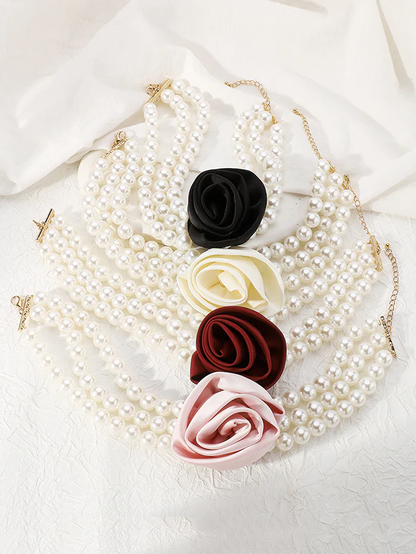 Adjustable Chains Three-Dimensional Flower Necklaces Accessories - Image 4