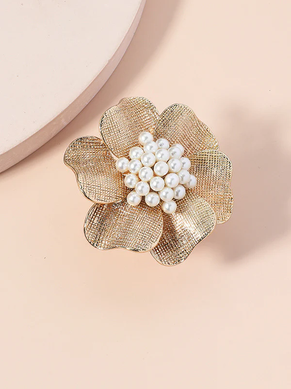 Adjustable Color-Block Flower Shape Rhinestone Sequined Rings Accessories - Image 2