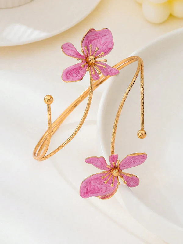 Adjustable Flower Shape Hollow Armlet Accessories - Image 17