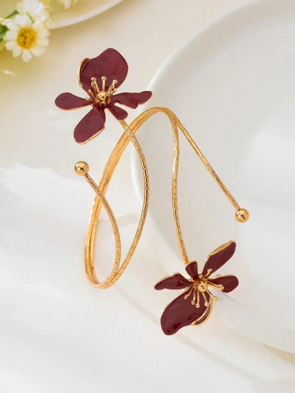 Adjustable Flower Shape Hollow Armlet Accessories - Image 19