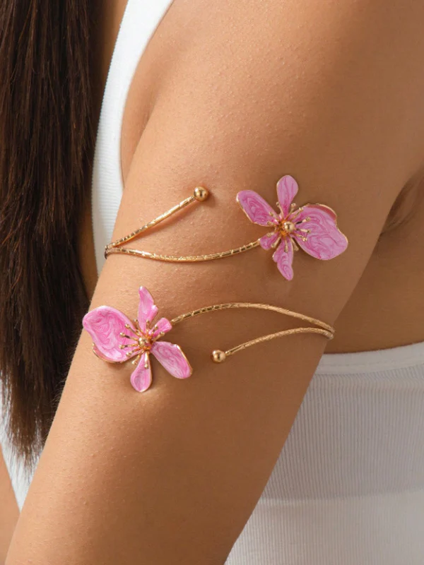 Adjustable Flower Shape Hollow Armlet Accessories - Image 7