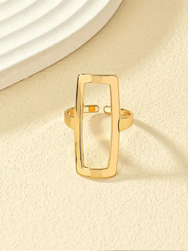 Adjustable Geometric Hollow Rings Accessories - Image 2
