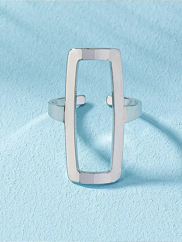 Adjustable Geometric Hollow Rings Accessories - Image 4