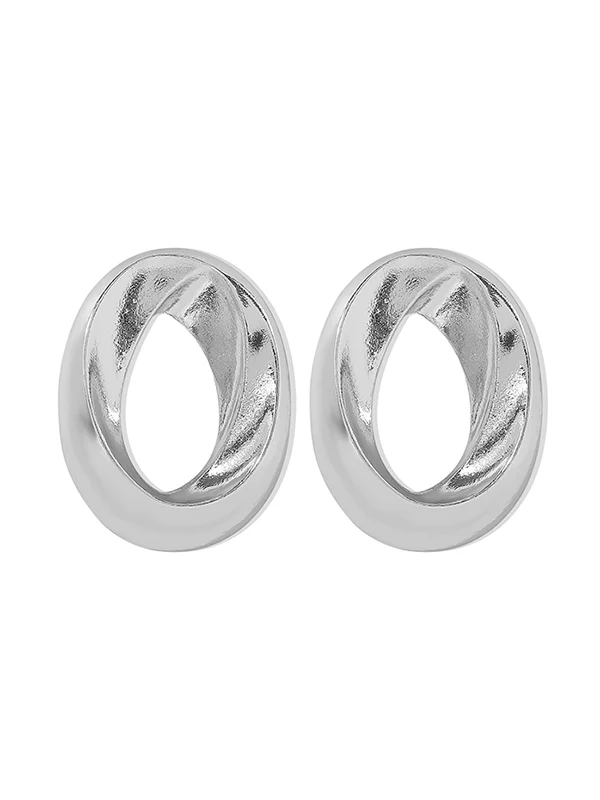 Adjustable Geometric Hollow Solid Color Drop Earrings - Image 8