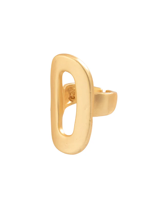 Adjustable Geometric Hollow Solid Color Rings Accessories - Image 7
