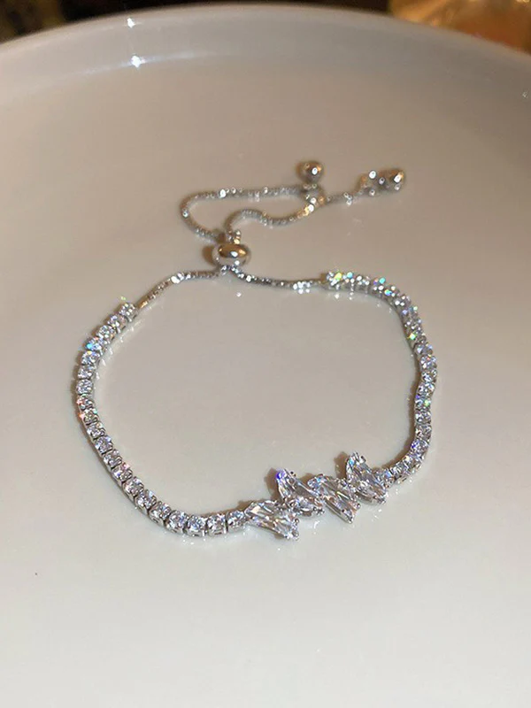 Adjustable Geometric Rhine Stones Shiny Bracelet Accessories - Image 6
