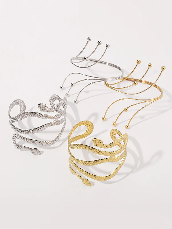 Adjustable Geometric Snake Shape Armlet Accessories - Image 3