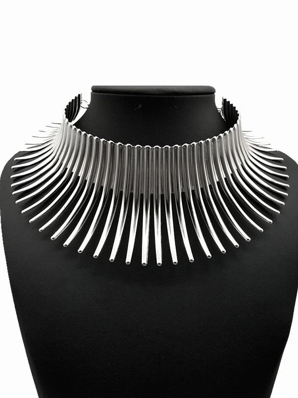 Adjustable Geometric Solid Color Necklaces Accessories - Image 6