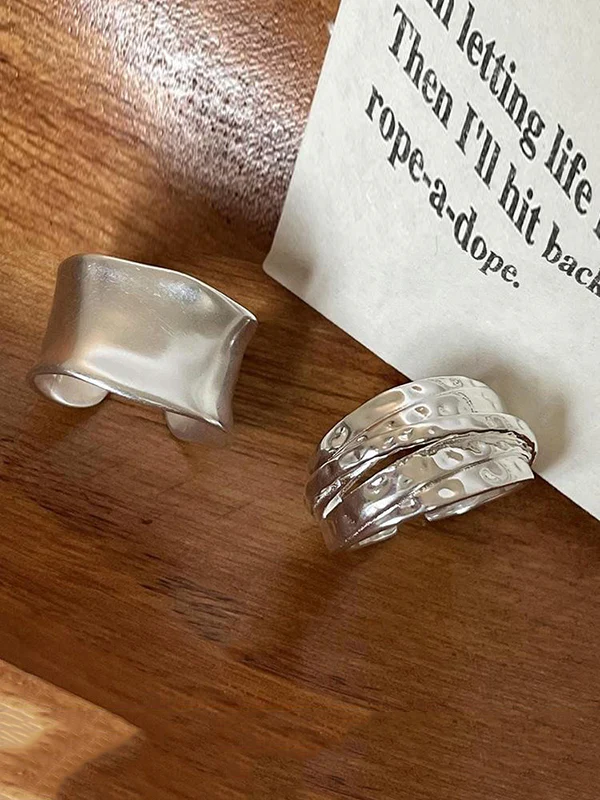 Adjustable Geometric Solid Color Rings Accessories - Image 8