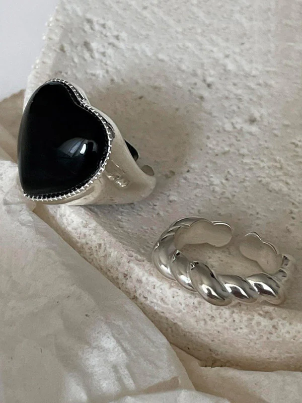 Adjustable Heart Shape Rings Accessories - Image 10