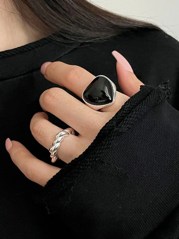 Adjustable Heart Shape Rings Accessories - Image 2