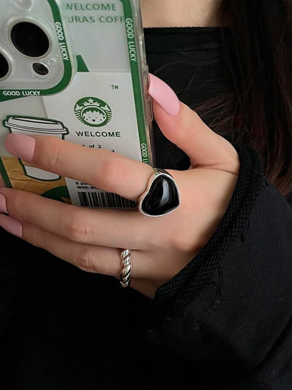 Adjustable Heart Shape Rings Accessories - Image 4