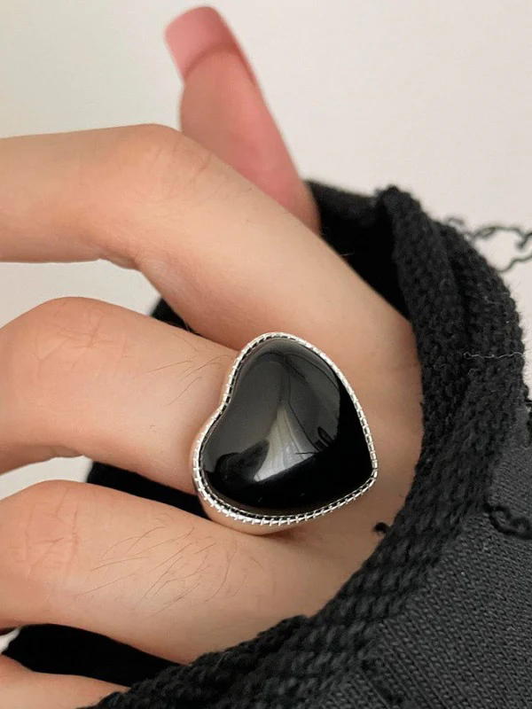 Adjustable Heart Shape Rings Accessories - Image 7