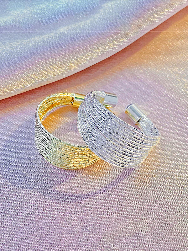 Adjustable Hollow Sequined Solid Color Rings Accessories - Image 13