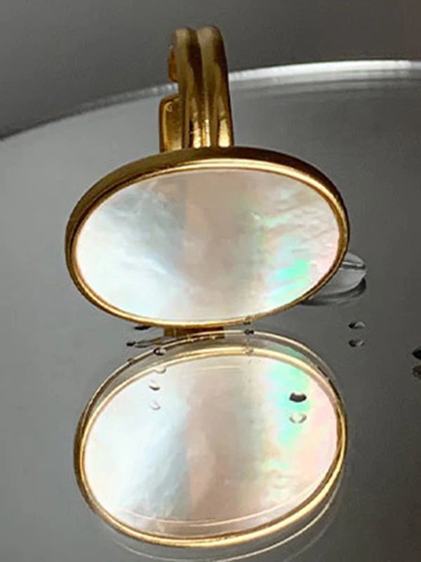 Adjustable Mother-Of-Pearl Geometric Rings Accessories - Image 9