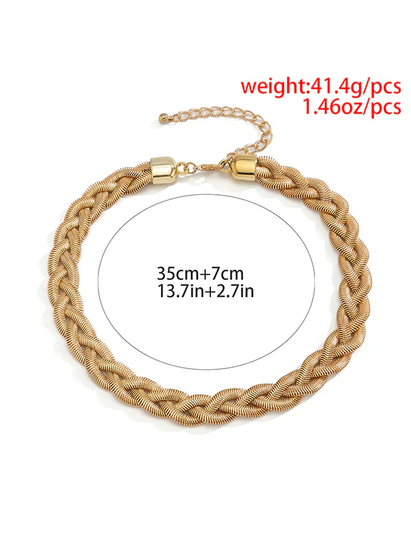 Adjustable Snake Chain Choker Necklace - Image 12