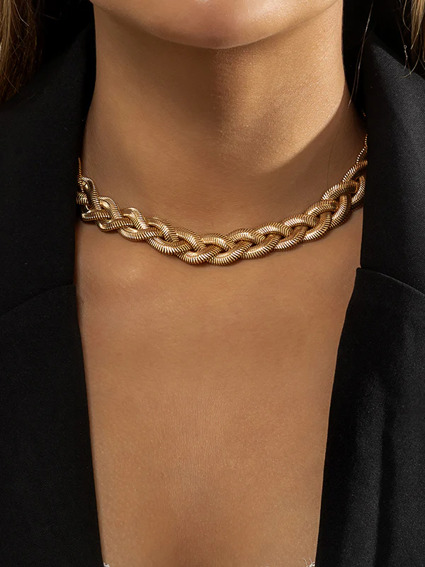 Adjustable Snake Chain Choker Necklace - Image 5