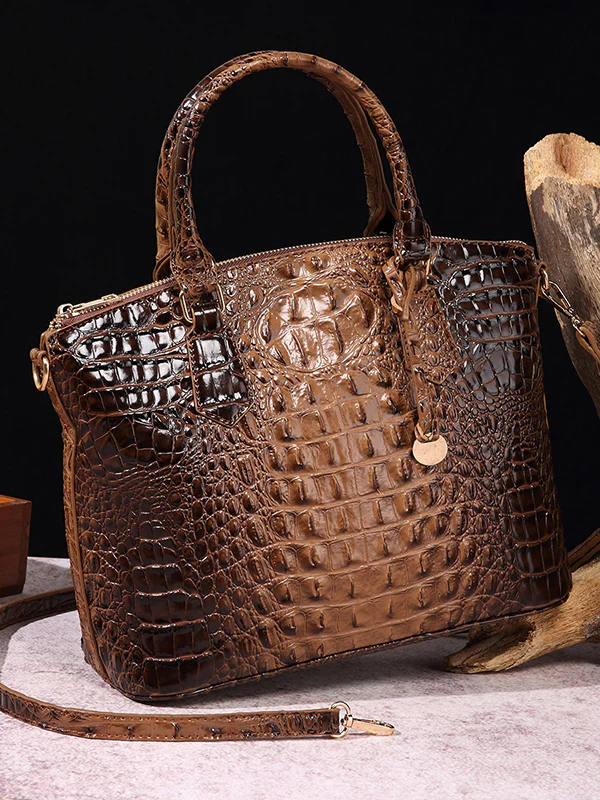 Alligator Print Pleated Split-Joint Bags Handbags - Image 14