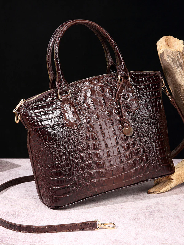 Alligator Print Pleated Split-Joint Bags Handbags - Image 16
