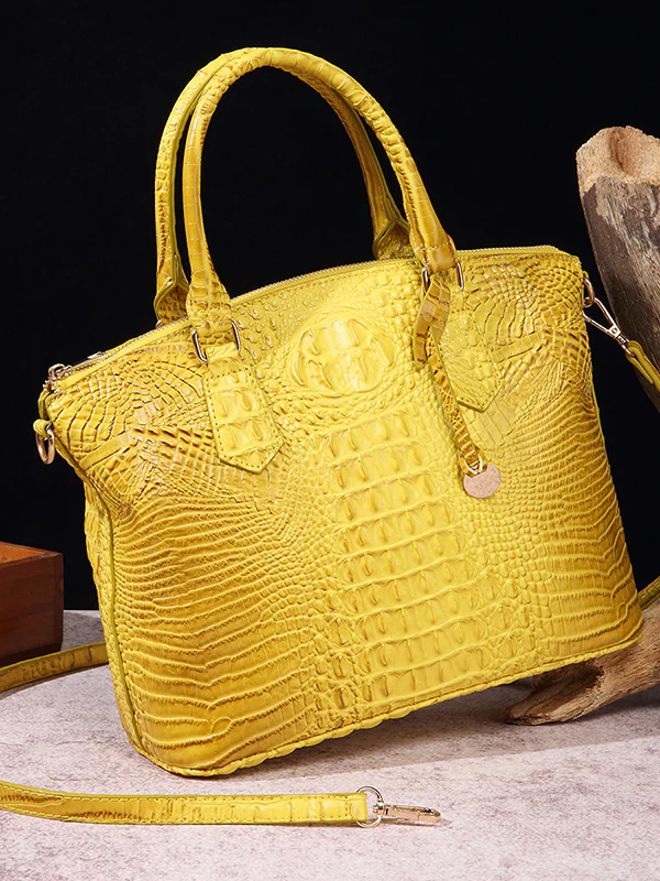 Alligator Print Pleated Split-Joint Bags Handbags - Image 22