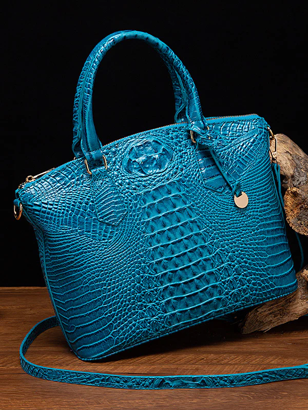 Alligator Print Pleated Split-Joint Bags Handbags - Image 24