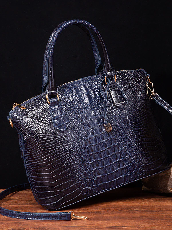Alligator Print Pleated Split-Joint Bags Handbags - Image 28