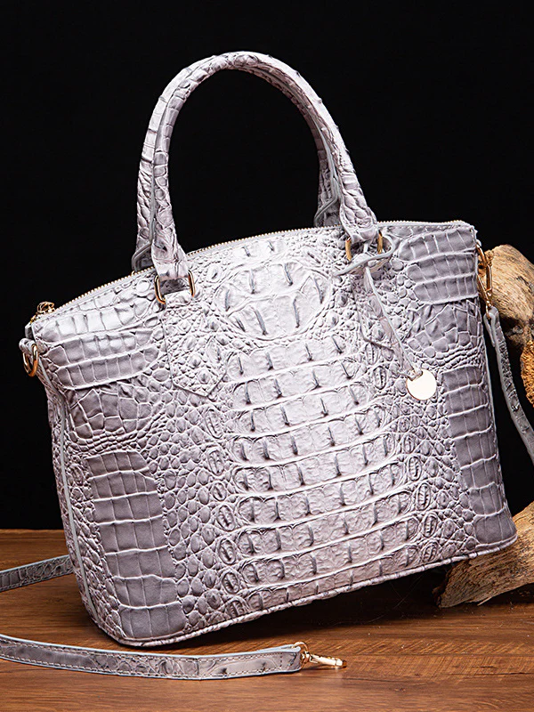 Alligator Print Pleated Split-Joint Bags Handbags - Image 29