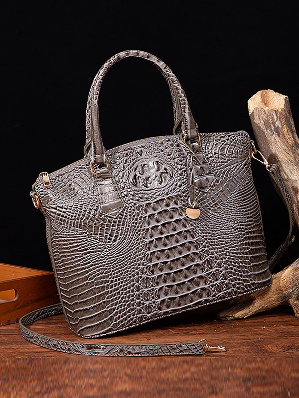 Alligator Print Pleated Split-Joint Bags Handbags - Image 30