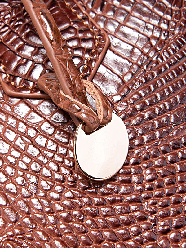 Alligator Print Pleated Split-Joint Bags Handbags - Image 34