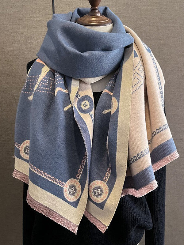 Animal Printed Fringed Keep Warm Shawl&Scarf - Image 2