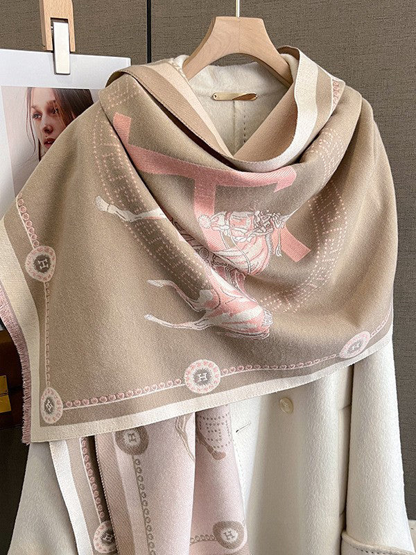 Animal Printed Fringed Keep Warm Shawl&Scarf - Image 3