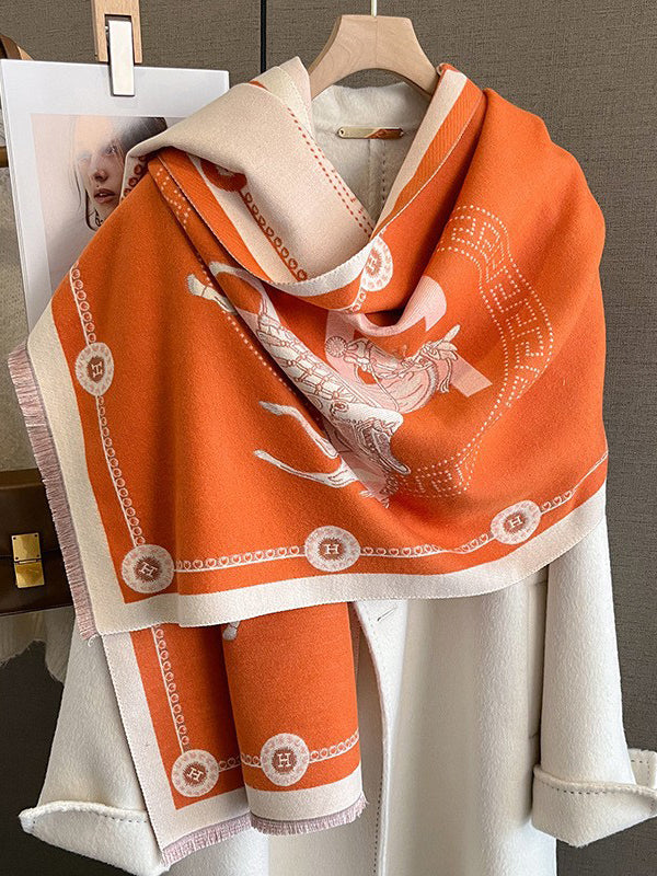 Animal Printed Fringed Keep Warm Shawl&Scarf - Image 4