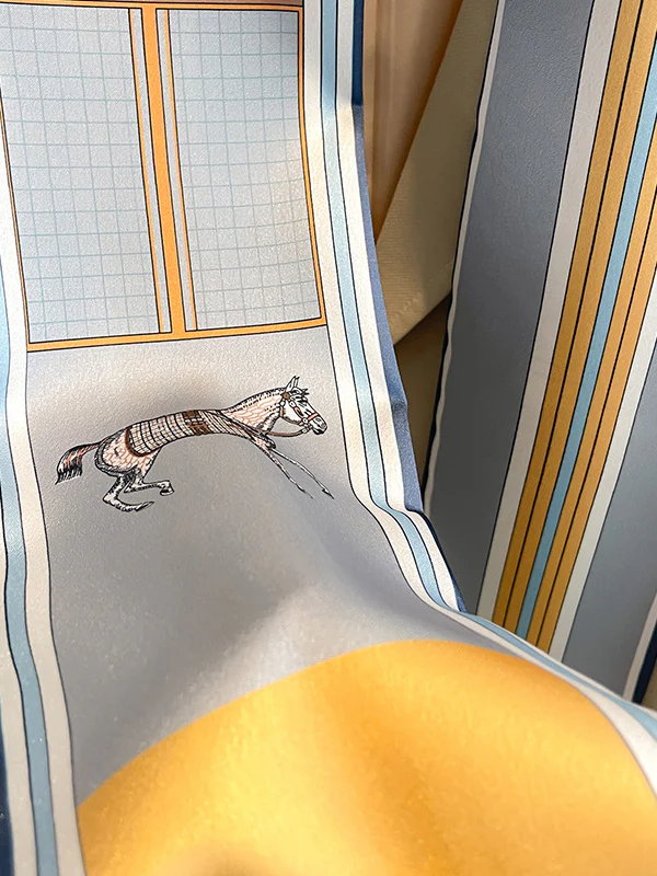 Animal Printed Striped Scarf - Image 14
