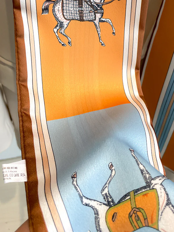 Animal Printed Striped Scarf - Image 16