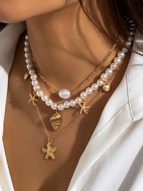 Animal Shape Beaded Chains Dainty Necklace Necklaces Accessories Three Pieces - Image 2