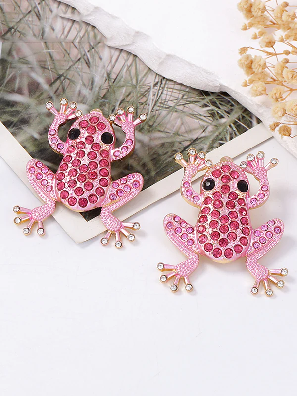 Animal Shape Rhinestone Shiny Earrings Accessories - Image 10