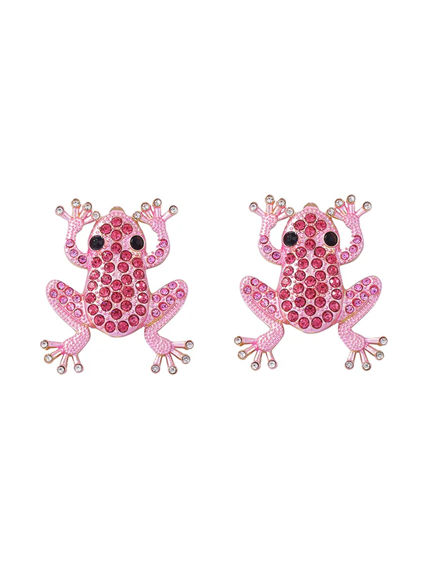 Animal Shape Rhinestone Shiny Earrings Accessories - Image 11