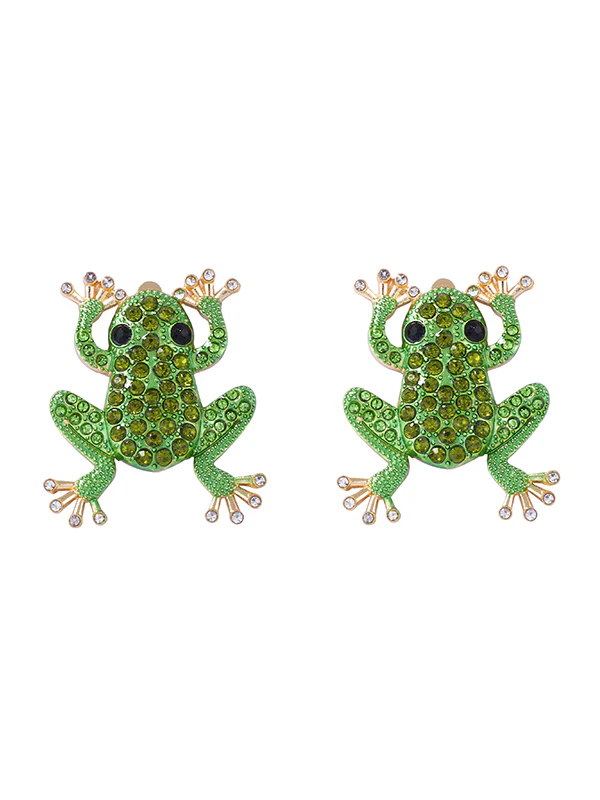 Animal Shape Rhinestone Shiny Earrings Accessories - Image 5