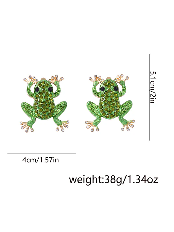 Animal Shape Rhinestone Shiny Earrings Accessories - Image 6