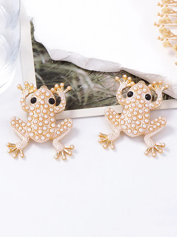 Animal Shape Rhinestone Shiny Earrings Accessories - Image 7