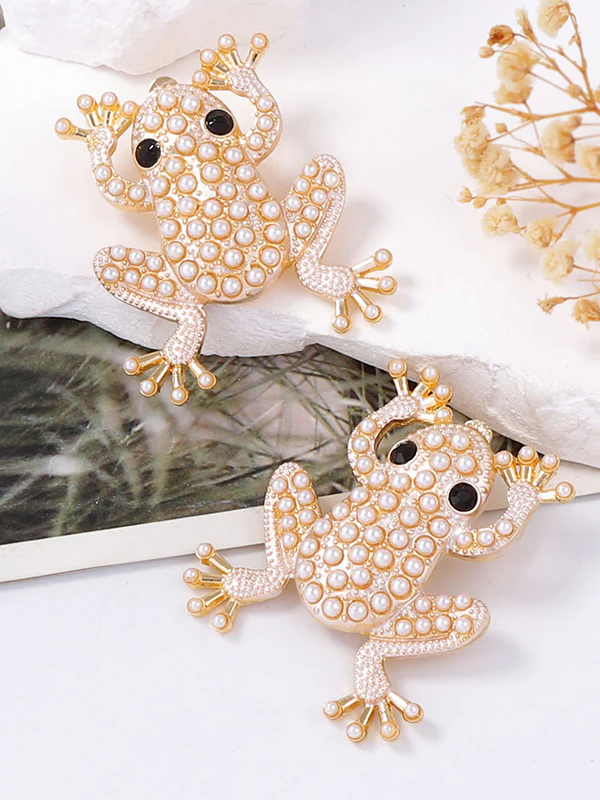 Animal Shape Rhinestone Shiny Earrings Accessories - Image 8