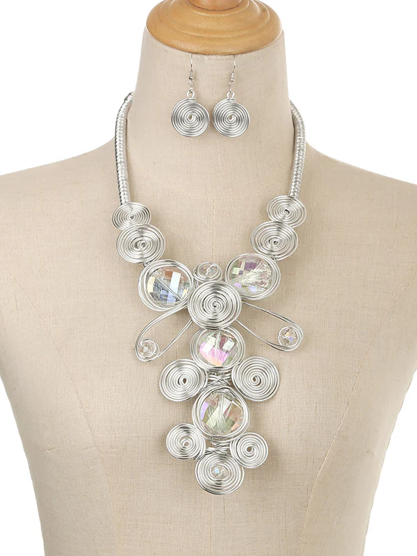 Artisan Gemstone Wirework Necklace & Earring Set - Image 10