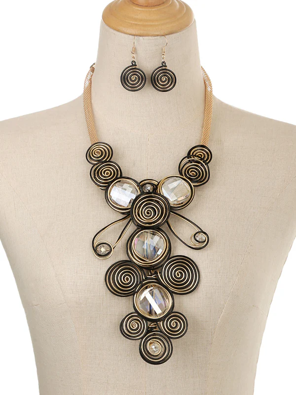 Artisan Gemstone Wirework Necklace & Earring Set - Image 6