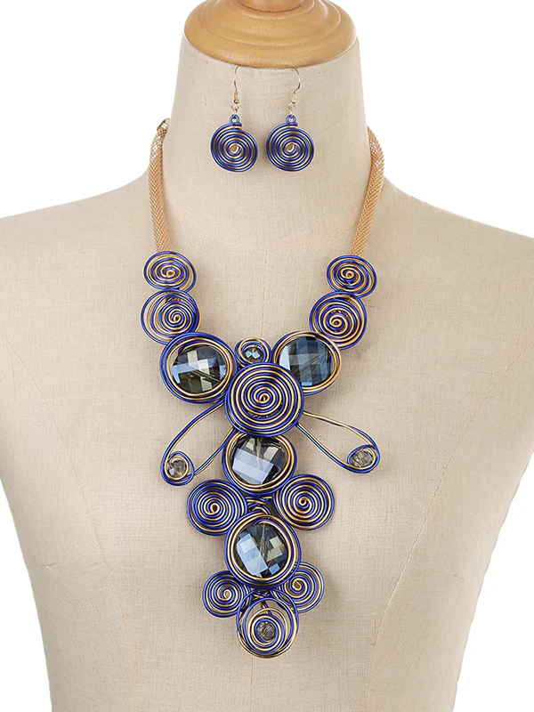 Artisan Gemstone Wirework Necklace & Earring Set - Image 9