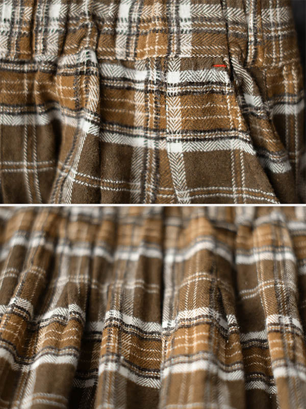 Artistic Retro Plaid A-Line Skirt - Image 18