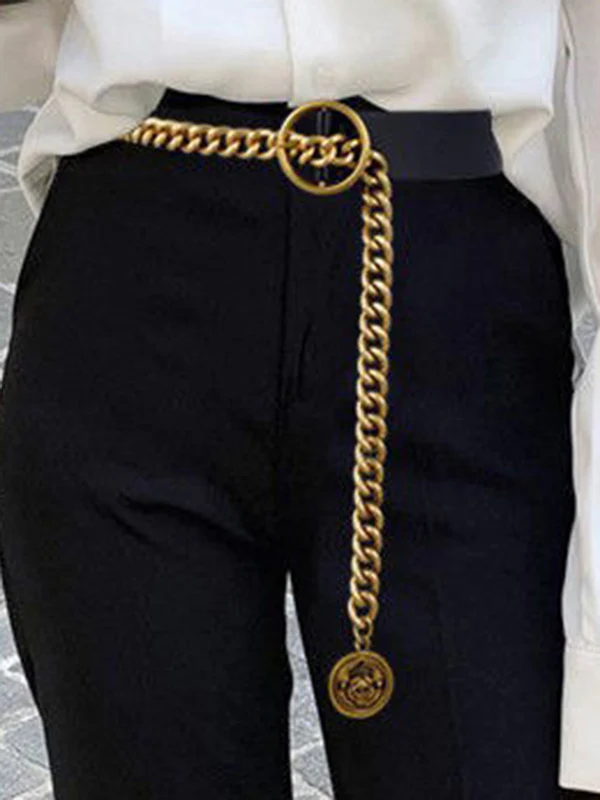 Asymmetric Chains Geometric Split-Joint Waist Belts & Thigh Cuffs - Image 3